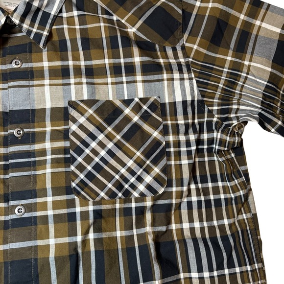 Patagonia Button Up Shirt Men's XL Plaid Organic Cotton Short Sleeve - Picture 3 of 6